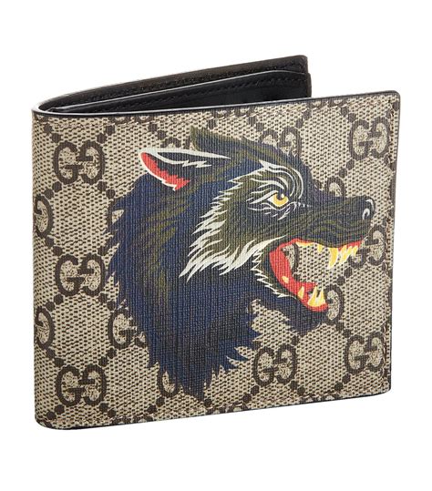 mens gucci wolf wallet|Gucci zippy wallet.